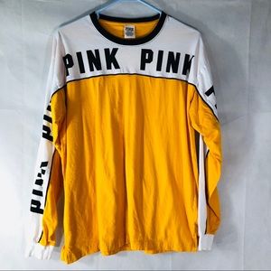 RARE PINK Victoria Secret Gold Top
